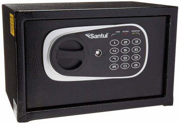 Santul Seguridad Caja Fuerte 8203 con Teclado y Llaves, Negro 