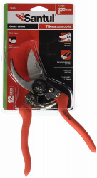 Tijeras de Podar a Una Mano Santul SAN7553, 20.3cm, Acero Inoxidable, Rojo 