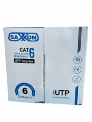 Saxxon Bobina de Cable Ethernet Cat6, UTP, 100 Metros 