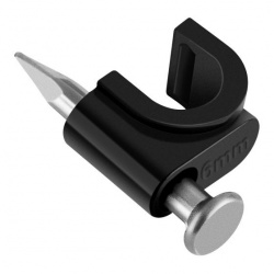 Saxxon Grapa para Cable GRA-955N, 5mm, Negro, 50 Piezas 