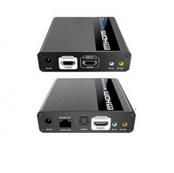 Saxxon Extensor de Video 4K HDMI Alámbrico Cat6/Cat6a/Cat7, 1 Puerto HDMI, 1 Puerto RJ-45, 70 Metros 