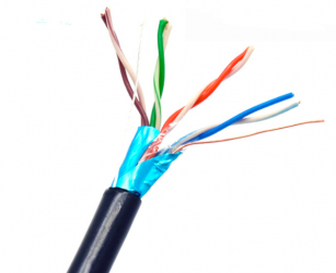 Saxxon Bobina de Cable Blindado para CCTV, 150 Metros, Negro 