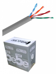 Saxxon Bobina de Cable Cat5e UTP, 100 Metros, Gris 