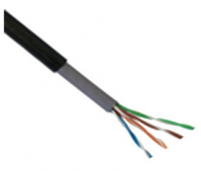 Saxxon Bobina de Cable UTP Cat5e, 305 Metros, Negro 