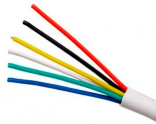 Saxxon Bobina de Cable para Alarma, 22 AWG, 100 Metros, Blanco 