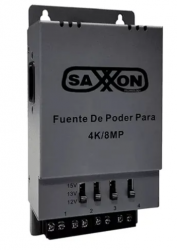 Saxxon Fuente de Poder para Cámara PSU1205A, Entrada 100 - 240V, Salida 12V, 5A 