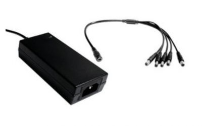 Saxxon Kit Fuente de Poder PSU1205DPAQ2, 12V, 5A, Incluye Divisor de Energía 