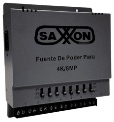 Saxxon Fuente de Poder para Cámara PSU1208A-4K, Entrada 100 - 240V, Salida 15V, 8A 