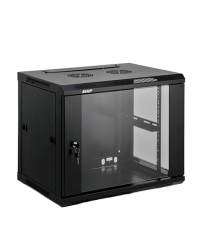 Saxxon Gabinete para Pared, 9U, hasta 60kg, Negro ― Cuenta con un par de golpes en la parte frontal superior; no afectan su funcionalidad. 