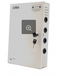 Saxxon Fuente de Poder Regulada SX-10A-18CH, Entrada 100V - 120V, Salida 12V, 10A, para 18 Cámaras 