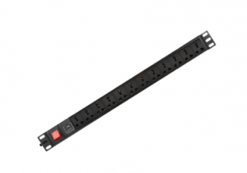 Saxxon PDU para Rack 1U SXPDU-12P16A, 16A, 125V, 12 Salidas 