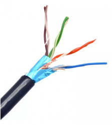 Saxxon Bobina de Cable S/UTP Cat5e, 305 Metros, Negro 