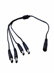 Saxxon Conector Tipo Pulpo de 4 Canales, Negro 