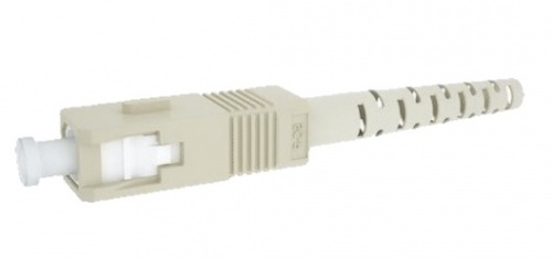 SBE Tech Conector Fibra Óptica SC Macho, Multimodo, Blanco, 1 Pieza 