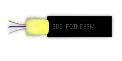 SBE Tech Cable de Fibra Óptica de 6 Hilos OS1 9/125, Negro - Precio por Metro 