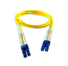 SBE Tech Cable Fibra Óptica Jumper Dúplex LC Macho - LC SM Macho, 2 Metros, Amarillo 