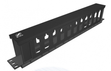 SBE Tech Organizador de Cables Horizontal 19”, 1UR, Negro 