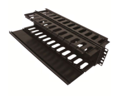 SBE Tech Organizador de Cables Horizontal 19'', 2UR, Negro 