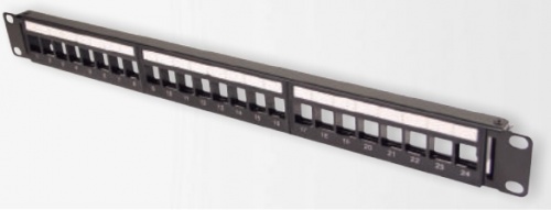 SBE Tech Panel de Parcheo Cat5e 24 Puertos RJ-45, Negro 