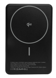 Cargador Portátil Scapade Power Bank Qi2 5k, 5000mAh, Negro 