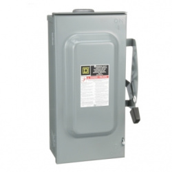 Schneider Electric Interruptor de Seguridad de 3 Polos D323NRB, 240V, 100A 