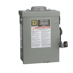 Schneider Electric Interruptor de Seguridad de 3 Polos DU321RB, 240V, 30A 