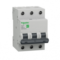 Schneider Electric Interruptor Termomagnético 3 Polos Easy9, 220V, 63A, Entrada 400V 