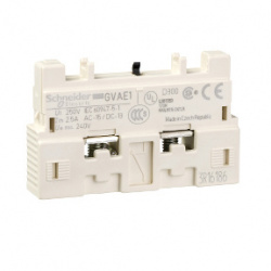 Schneider Electric Bloque de Contacto Auxiliar GVAE1, 1 NA/NC, Blanco 