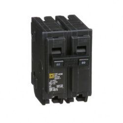 Schneider Electric Interruptor Miniatura de 2 Polos HOM260, 120 - 240V, 60A 