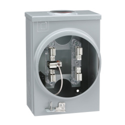 Schneider Electric Base para Medidor Square D, 100A, 5 Terminales, Monofásica, 3 Hilos, Gris 