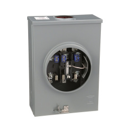 Schneider Electric Base para Medidor Square D, 100A, 7 Terminales, Trifásico, 4 Hilos, Gris 