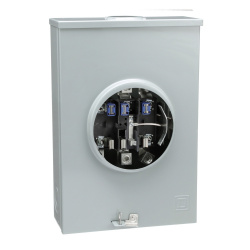 Schneider Electric Base para Medidor Square D, 200A, 7 Terminales, Trifásico, 4 Hilos, Gris 