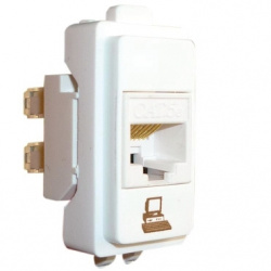 Schneider Electric Placa de Pared MWD130097885, 1 Puerto Cat5e, Blanco 