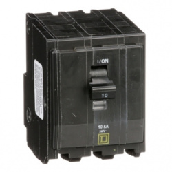 Schneider Electric Interruptor Termomagnético de 3 Polos QO310, 10A, Entrada 240V 