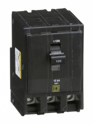 Schneider Electric Interruptor Termomagnético de 3 Polos QO3100, 120/240V, 100A 