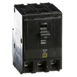 Schneider Electric Interruptor Termomagnético de 3 Polos QO, 120 - 240V, 50A 