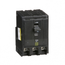 Schneider Electric Interruptor Termomagnético de 3 Polos QO370, 120/240V, 70A 