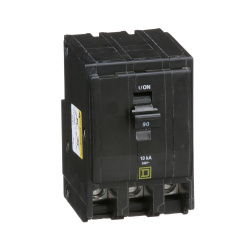 Schneider Electric Interruptor Termomagnético 3 Polos QO390, 240V, 90A, Entrada 120 - 240V 
