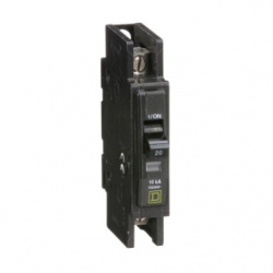 Schneider Electric Interruptor Termomagnético de 1 Polo QOU120, 240V, 20A, Entrada 120V 