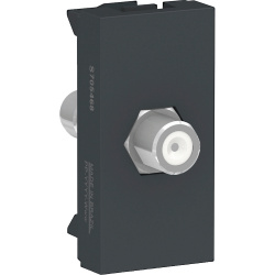 Schneider Electric Placa de Pared S70546894, Coaxial, 1 Puerto, Negro 