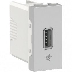 Schneider Electric Tomacorriente USB Orión, 1 Puerto, 127V, 1A, Blanco/Gris 