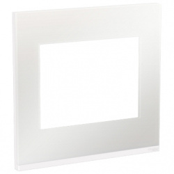 Schneider Electric Placa para Pared S734203809, 6 Puertos, Blanco 