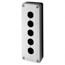 Schneider Electric Botonera Quíntuple XAL-B, Alámbrico, Gris 