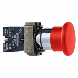Schneider Electric Botón de Salida XB2BC42, Alámbrico, Rojo 