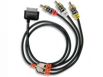 Scosche Cable 30-pin Macho - 3x RCA Macho, 1.8 Metros, Negro 