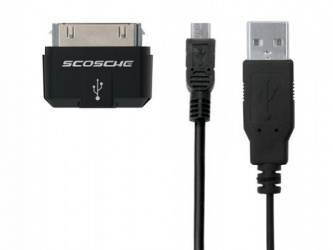 Scosche Cable USB-A Macho - Micro-USB/30-pin Macho, 1 Metro, Negro 