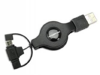 Scosche Cable USB-A Macho - Mini-USB Macho, Negro 