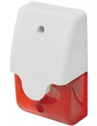 Seco-Larm Sirena con Luz Estroboscópica, Alámbrica, 110dB, Blanco/Rojo 