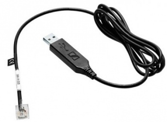 Sennheiser Cable Telefónico CEHS-CI 02, RJ-11 Macho - USB 2.0 Macho, 1.5 Metros, Negro 