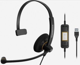 Sennheiser Monoaural SC 30 USB ML, Alámbrico, 2.1 Metros, USB, Negro 